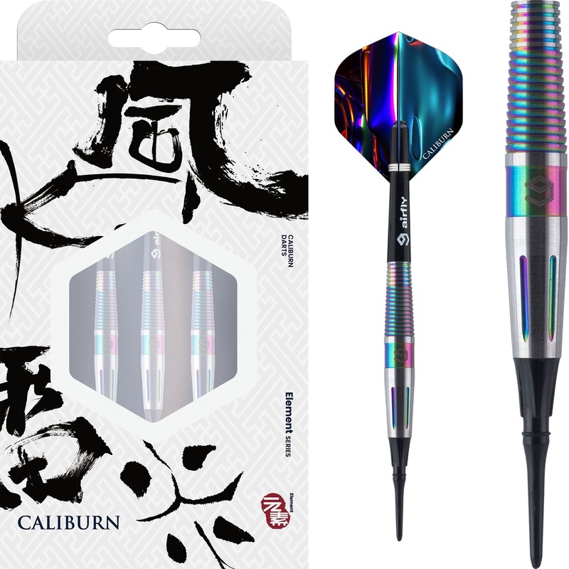 Caliburn Element Darts – Soft Tip – 90% Tungsten – Flare – 17.5g