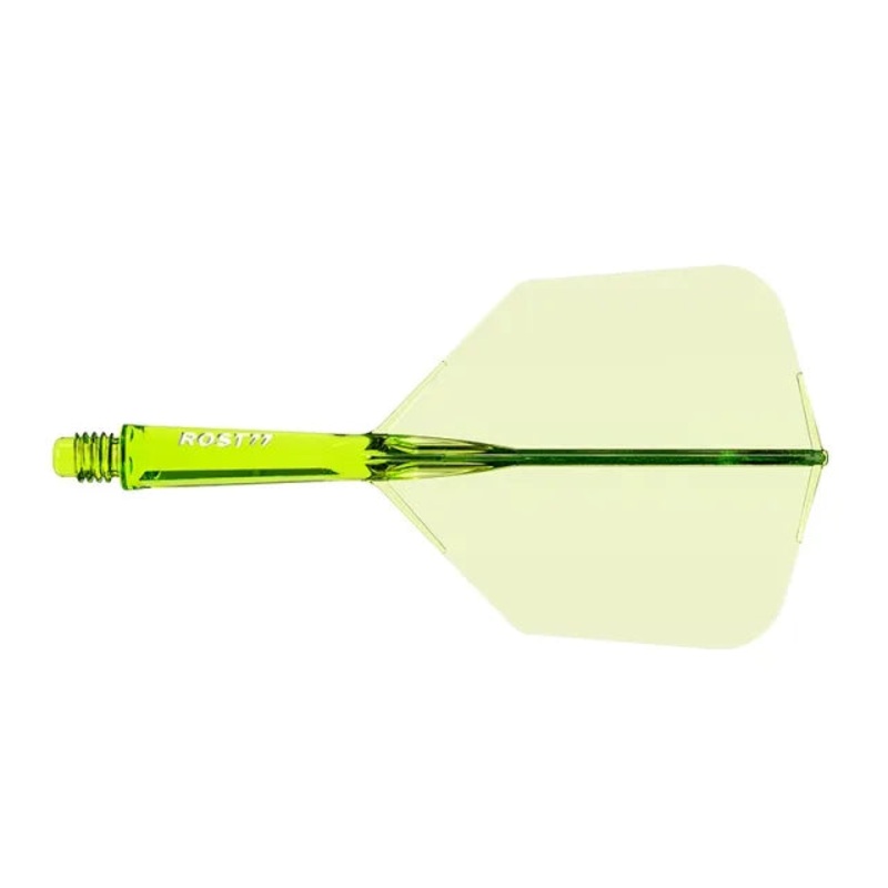 CUESOUL ROST 77 Integrated Dart Shaft & Flight – Big Wing Shape – Short – Transparent Green Transparent Green Short (23mm in length excluding thread) Big Wing