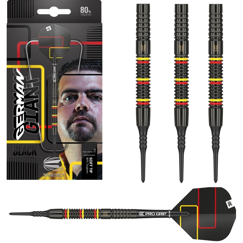 Gabriel Clemens Black 80% Tungsten Soft Tip Darts by Target 18 Gram