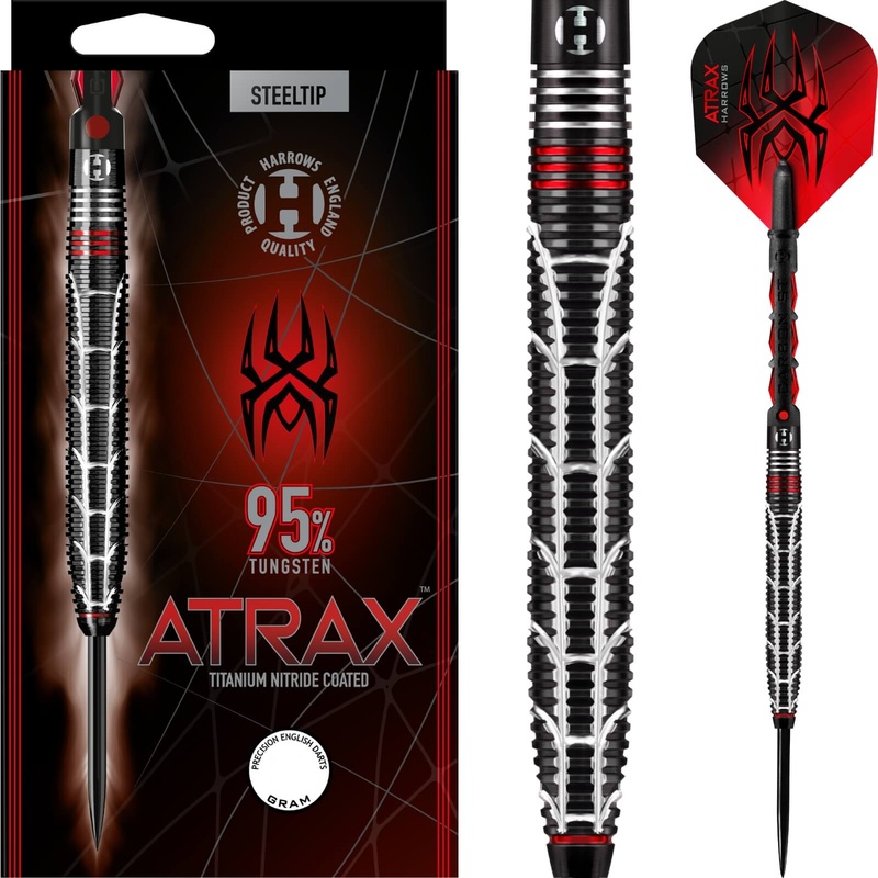 Harrows – Atrax Darts – Steel Tip – 95% Tungsten – 21g 22g 23g 24g 25g 26g 21 grams