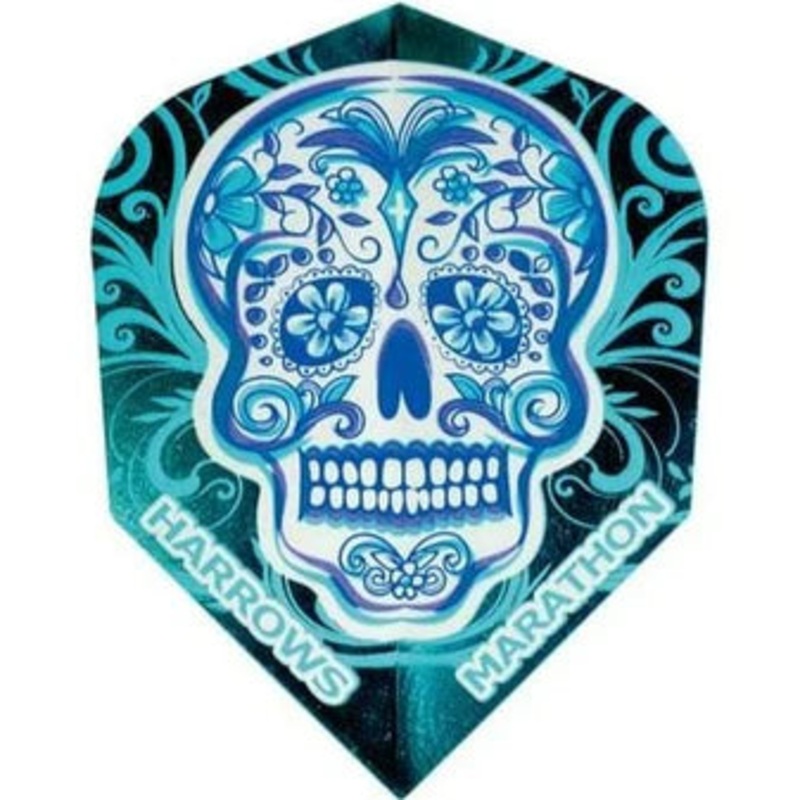Harrows Marathon Candy Skull Standard Dart Flights Standard 100 Micron Extra Strong