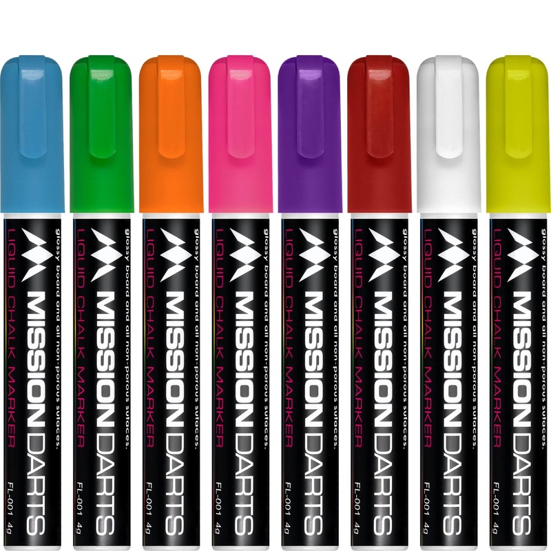 Mission – Liquid Chalk Markers – Pack of 8 – Coloured