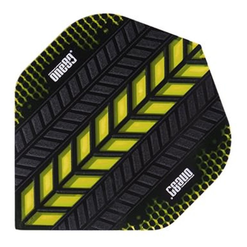 One80 Axis 03 Black/Yellow Dart Flights Standard 100 Micron Poly