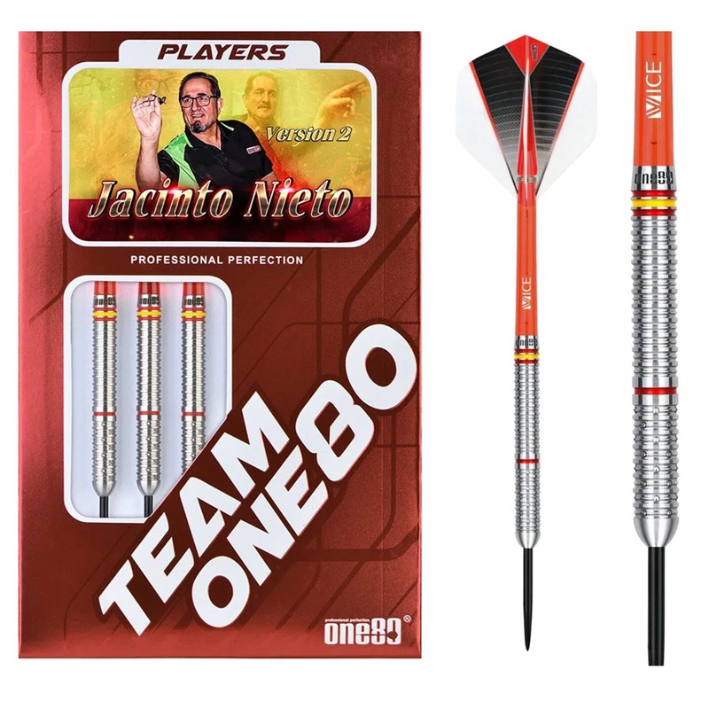One80 Jacinto Nieto V2 90% Tungsten Steel Tip Darts 22 GRAM