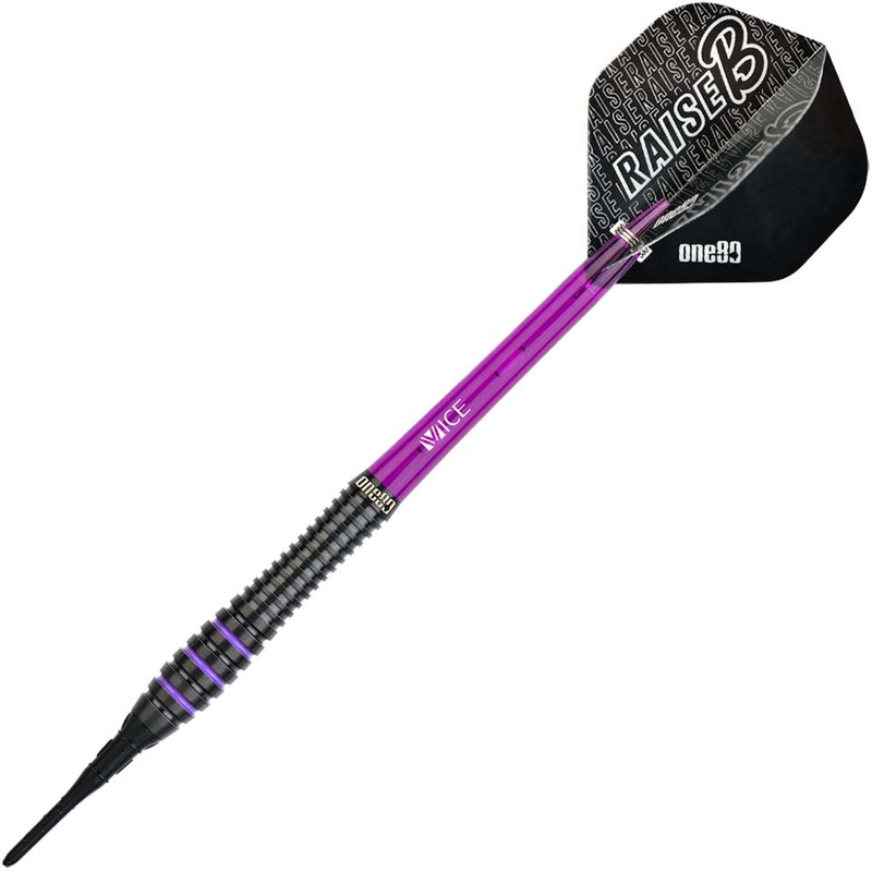 One80 Raise B Soft Tip Darts – 17.5gm Purple