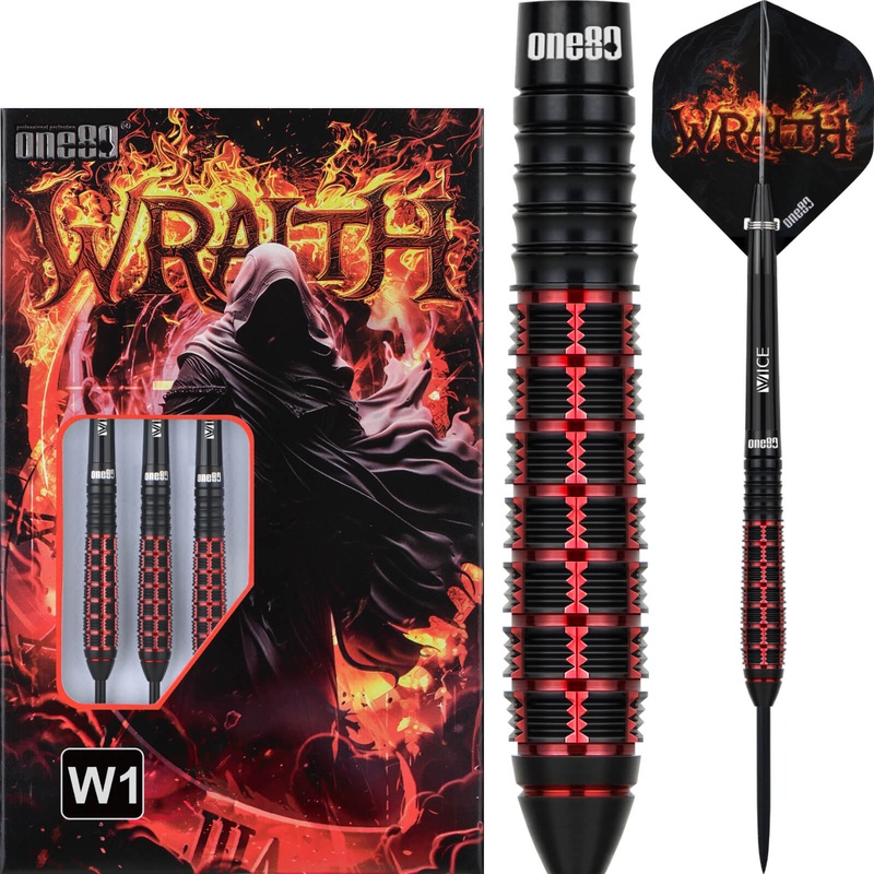 One80 – Wraith W1 Darts – Steel Tip – 90% Tungsten – 23g 25g 23 grams