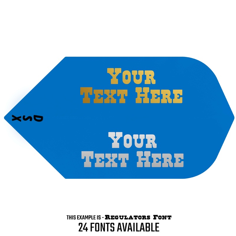 Personalised Flights – Extra Strong – Hot Foil – 5 Sets – Slim – Blue Default Title