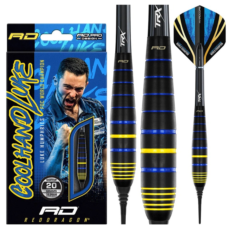 Red Dragon Luke Humphries World Champion Brass Soft Tip Darts 18 GRAM