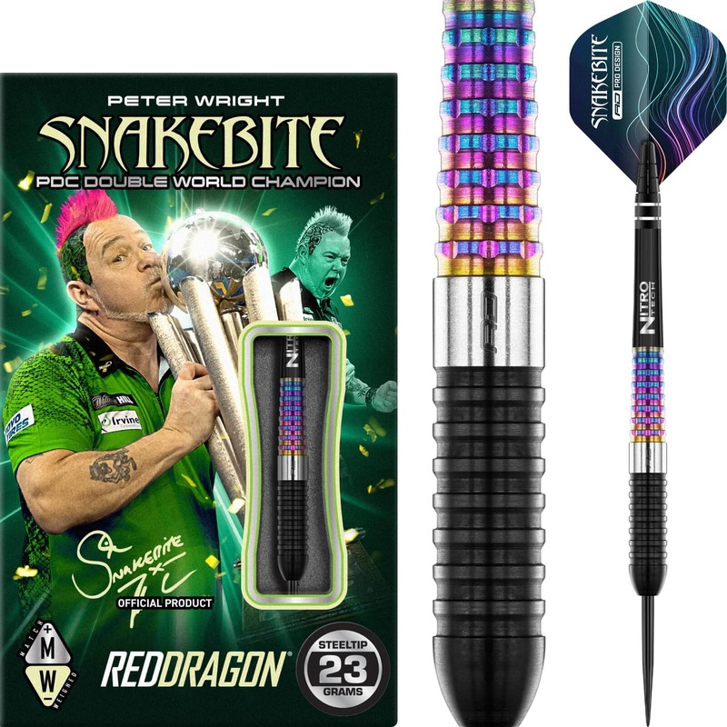 Red Dragon – Peter Wright Corra Darts – Steel Tip – 90% Tungsten – 22g 23g 24g 22 grams