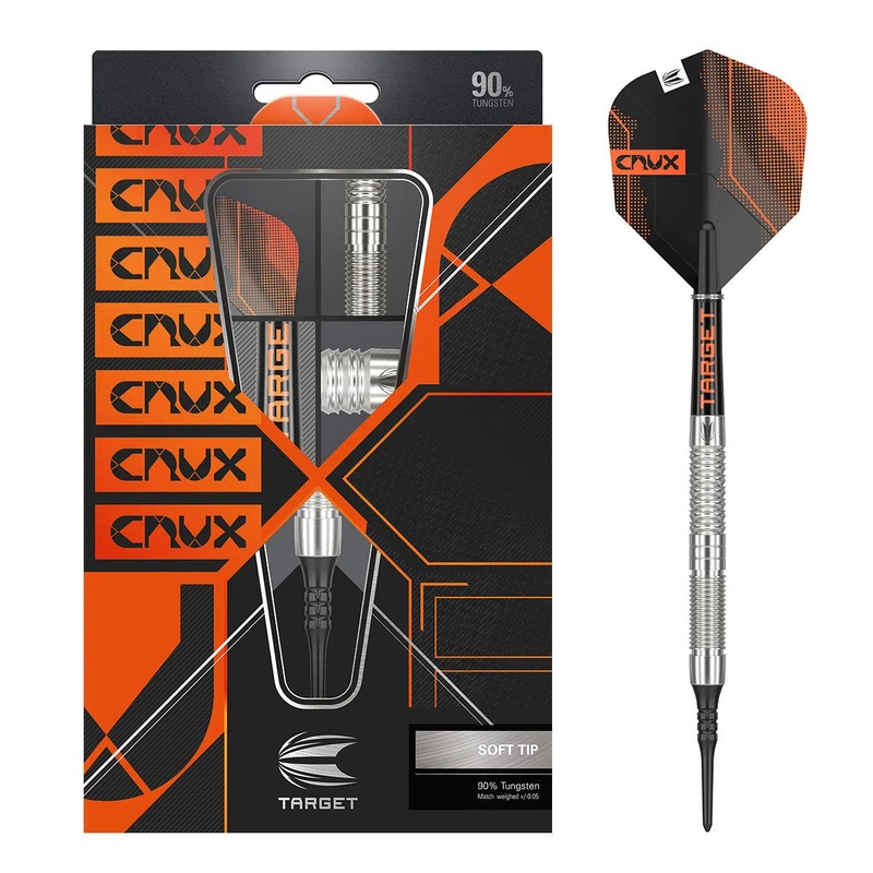 Target Darts Crux 10 90% Tungsten Soft Tip Darts 18 GRAM