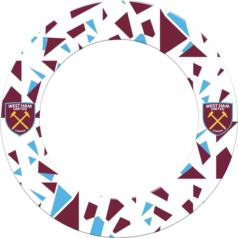 West Ham United FC – Official Licensed – Dartboard Surround – S4 – Abstract