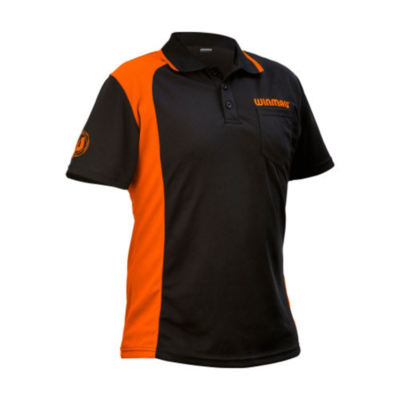 Winmau Wincool 2 Dart Shirt – Black/Orange – Small