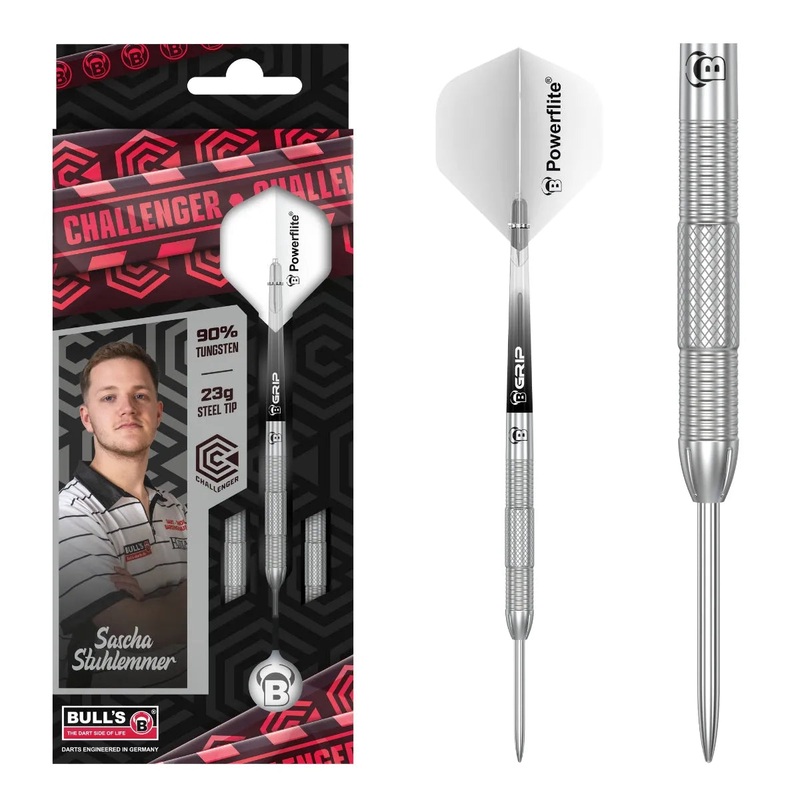 Bull’s DE Challenger Sascha Stuhlemmer 90% Tungsten Steel Tip Darts 23 GRAM