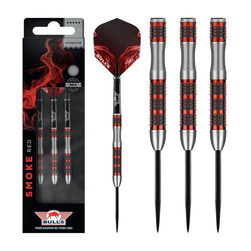 Bull’s NL Smoke Red B 90% Tungsten Steel Tip Darts 23 GRAM