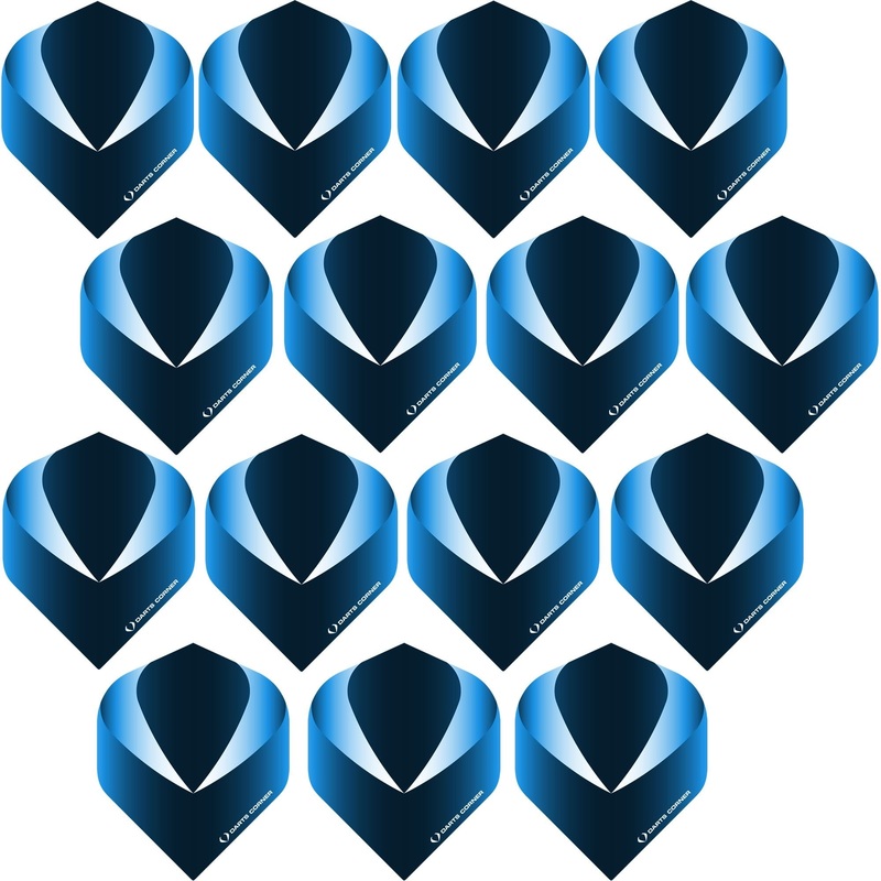 *Darts Corner Logo 100 Dart Flights – No2 – Std – 5 Sets – Blue