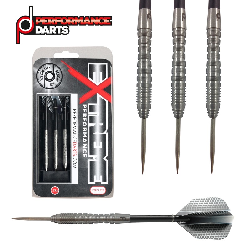 Extreme 90% Tungsten Steel Tip Darts by Performance Darts 23 Gram