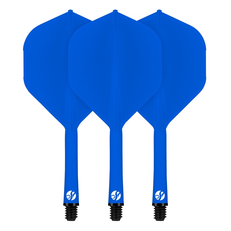 Flight Deck Blue One Piece Dart Flight and Shaft System by Shot Short