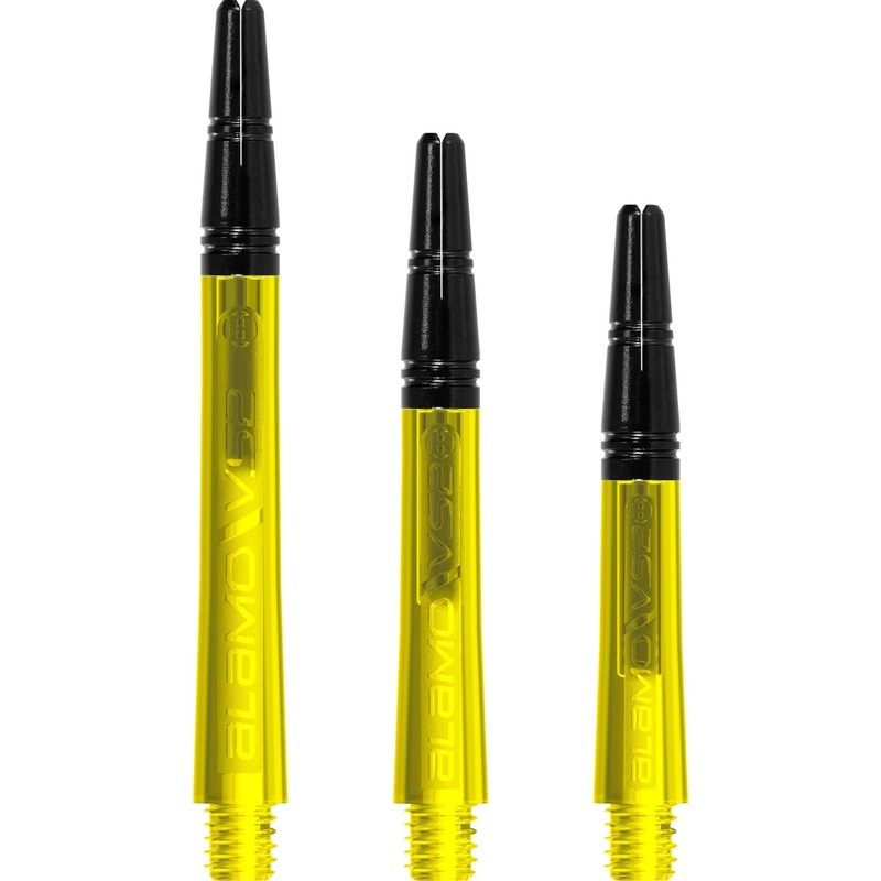Harrows Alamo VS2 Dart Shafts – Polycarbonate – Black Aluminium Top – Yellow Medium