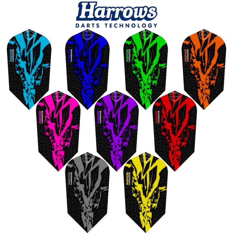 Harrows – Rapide-X – Slim Dart Flights Aqua Blue
