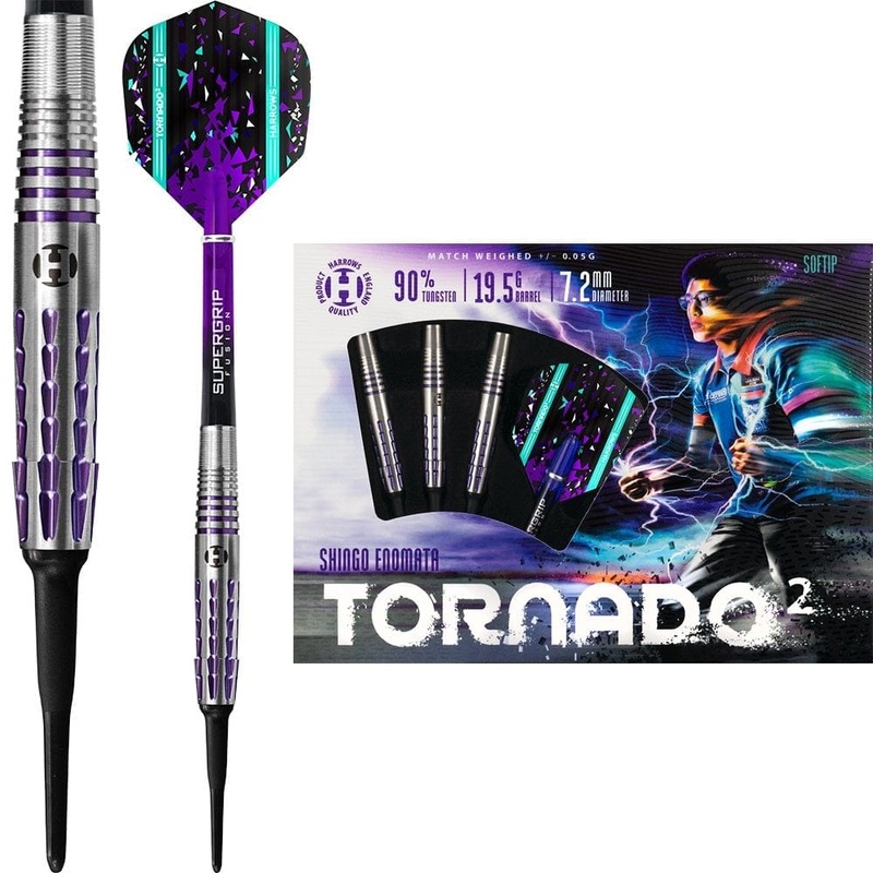 *Harrows The Tornado 2 Darts – Soft Tip – Shingo Enomata – 21g-D9429