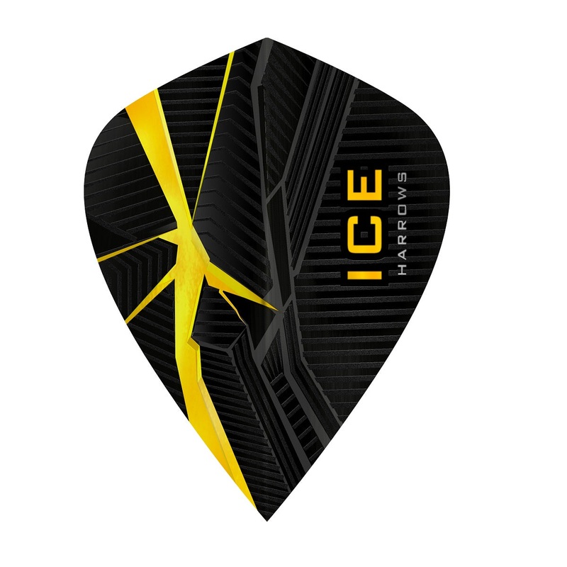 ICE Recut Yellow  Kite Dart Flights By Harrows Yellow
