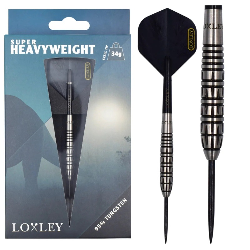 Loxley Super Heavyweight 95% Tungsten Steel Tip Darts 34 GRAM