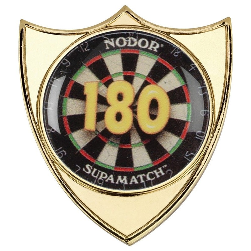 Metal Shield Badge – with 180 Dartboard Insert – 180 Shield
