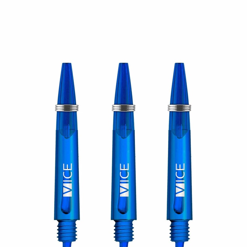 One80 Proplast Vice Dart Shafts – Transparent Blue – Short Polycarbonate Short (35mm in length excluding thread) Transparent Blue