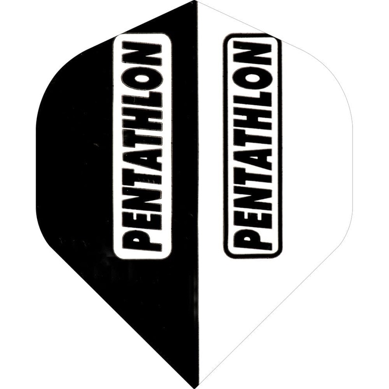*Pentathlon Dart Flights – Extra Strong – Std – Black & White