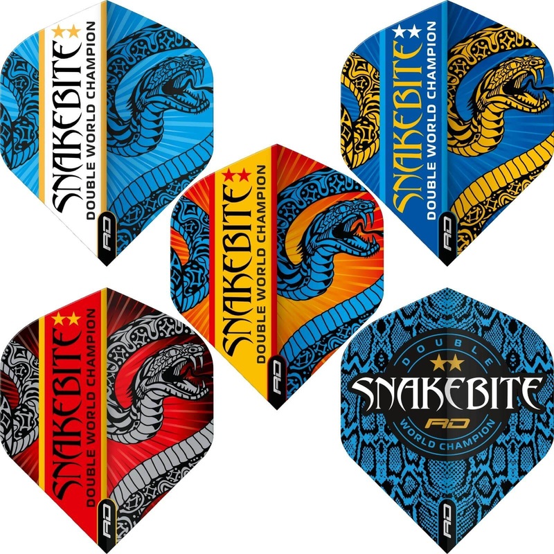 Red Dragon – Hardcore Peter Wright Double World Champion – Big Wing Dart Flights Blue Snake