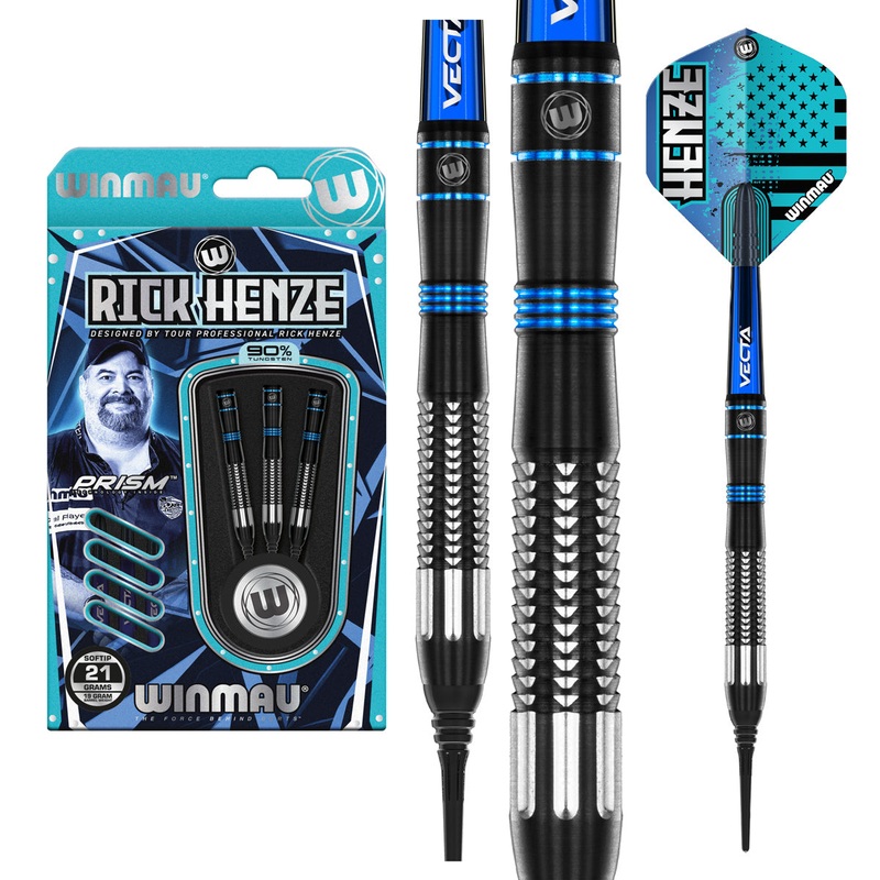 Rick Henze 90% Tungsten Soft Tip Darts by Winmau 21 Gram