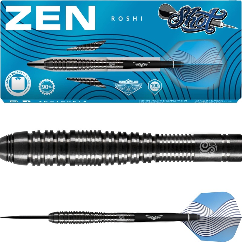 Shot – Zen Roshi Darts – Steel Tip – 90% Tungsten – 23g 24g 25g 23 grams