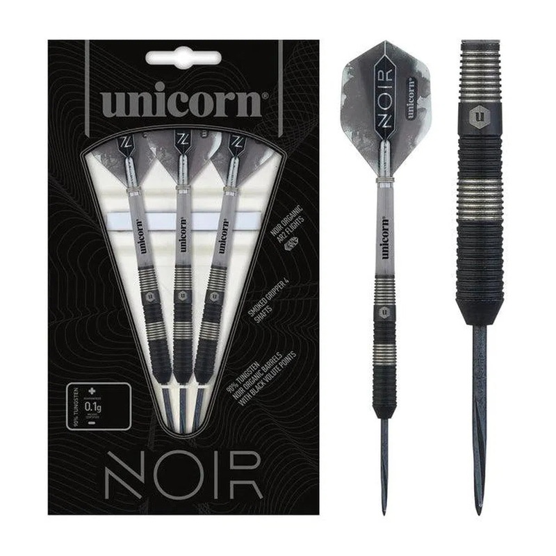 Unicorn Noir Style 3 90% Tungsten Steel Tip Darts 22 GRAM