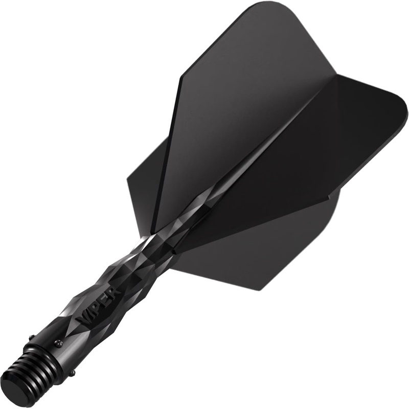 Viper Diamond Core Dart Flights – Moulded Flights & Shaft – Standard – Black Short