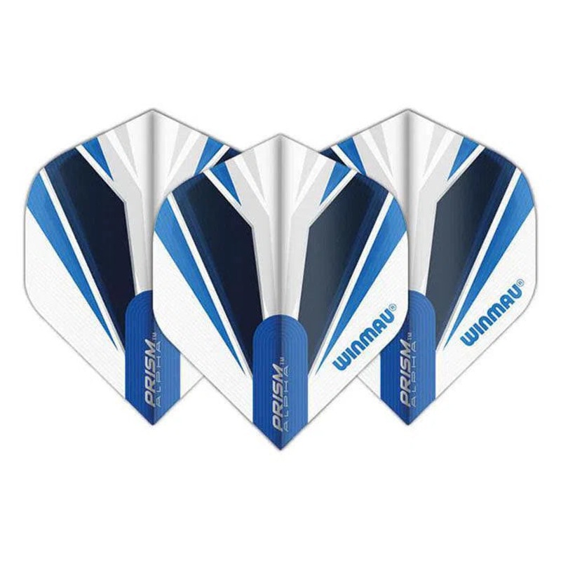 Winmau Prism Alpha Extra Thick Standard White & Blue Flights