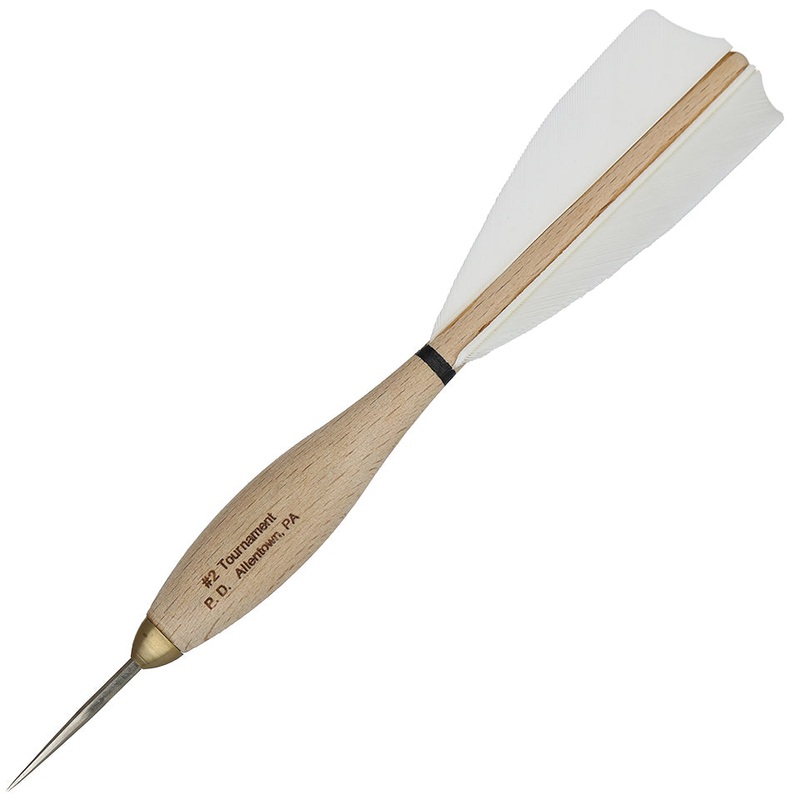 American Pro Dart Woody #2 Steel Tip Darts – 16gm White (4 Sets)