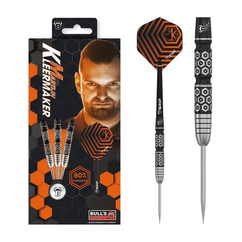 Bull’s DE Martijn Kleermaker 80% Tungsten Steel Tip Darts 21 GRAM