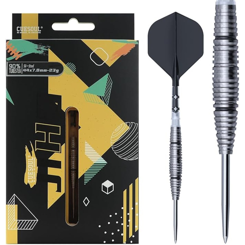 CUESOUL JIHO S8 23 gram 90% Tungsten Steel Tip Dart Set w/ ROST T19 Flight