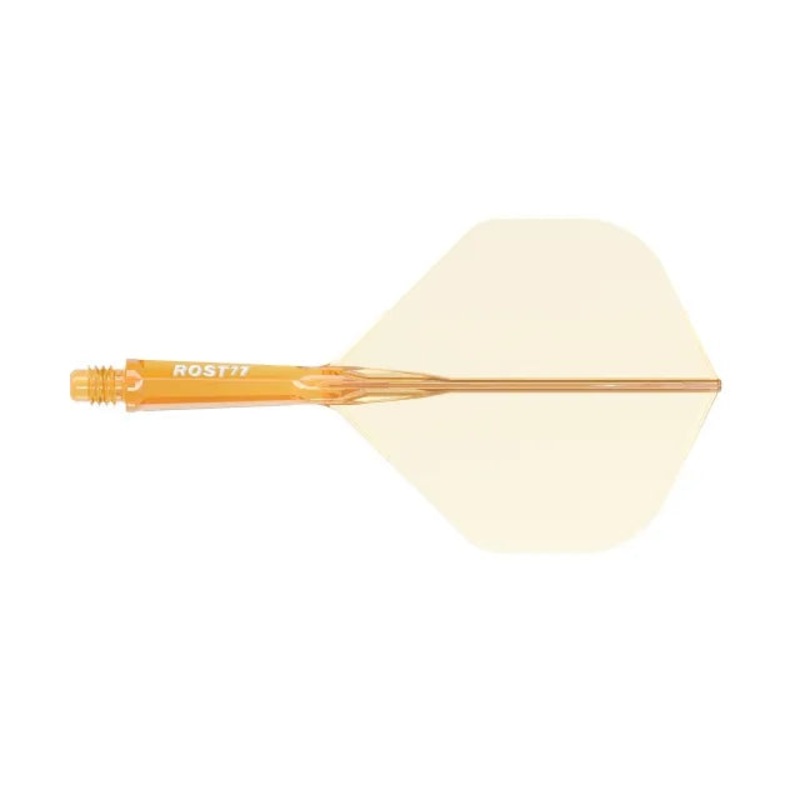 CUESOUL ROST 77 Integrated Dart Shaft & Flight – Big Standard Shape – Medium – Transparent Orange Transparent Orange Medium (28mm in length excluding thread) Big Standard
