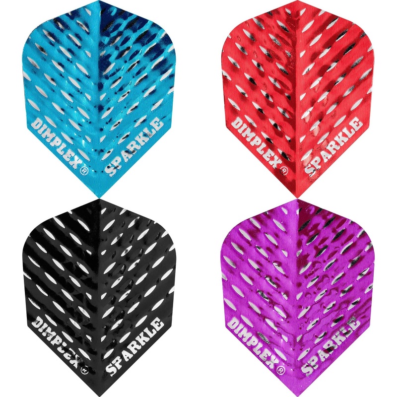 *Harrows Dart Flights – Std – Dimplex Sparkle – Plain Black