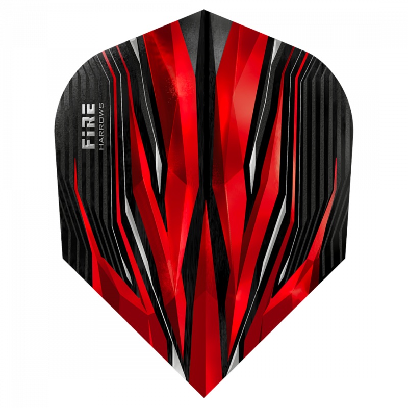 Harrows Fire Dart Flights Red No2 Standard