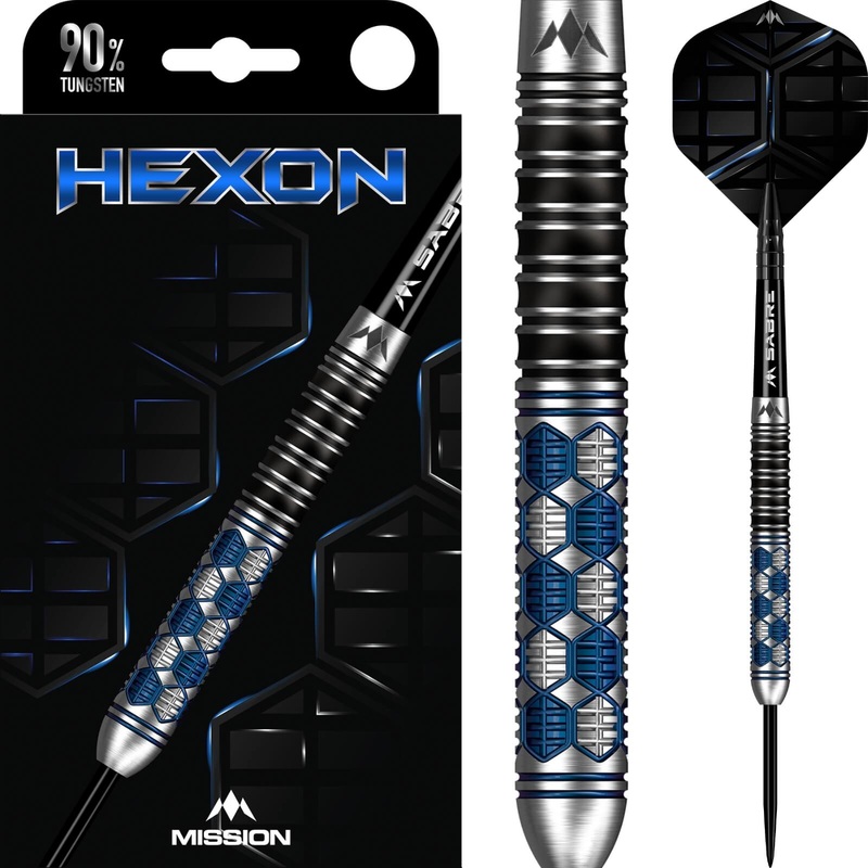 Mission – Hexon Darts – Steel Tip – 90% Tungsten – 21g 23g 25g 21 grams