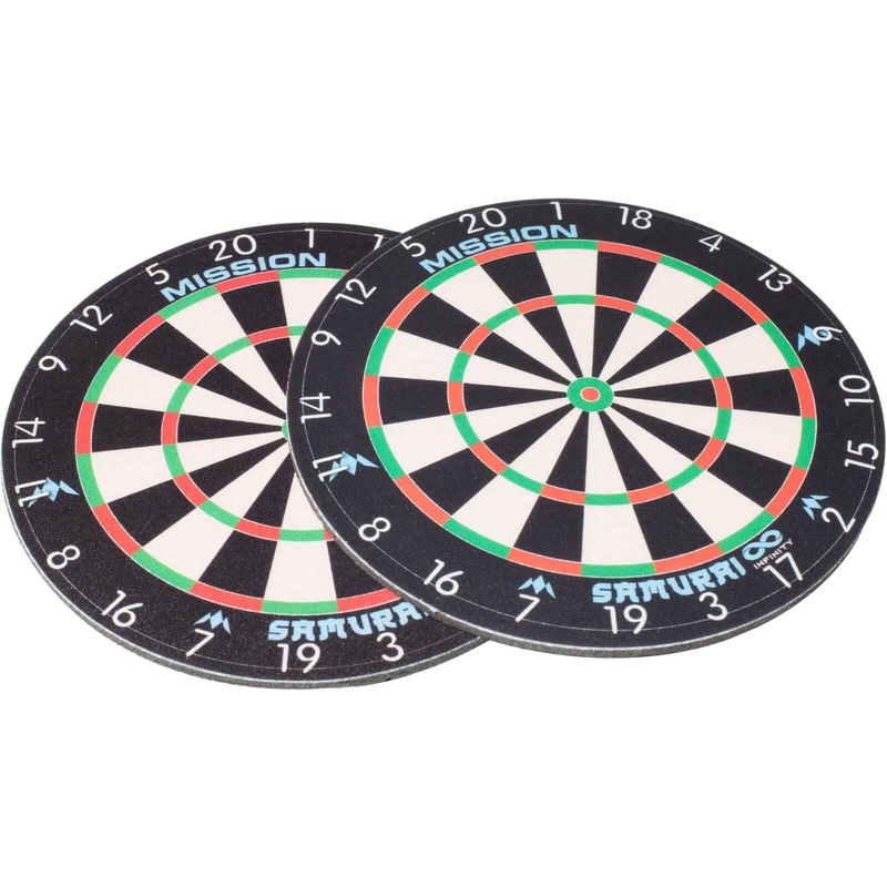 Mission – Infinity Dartboard Coasters – 9.5cm – 2 Pack