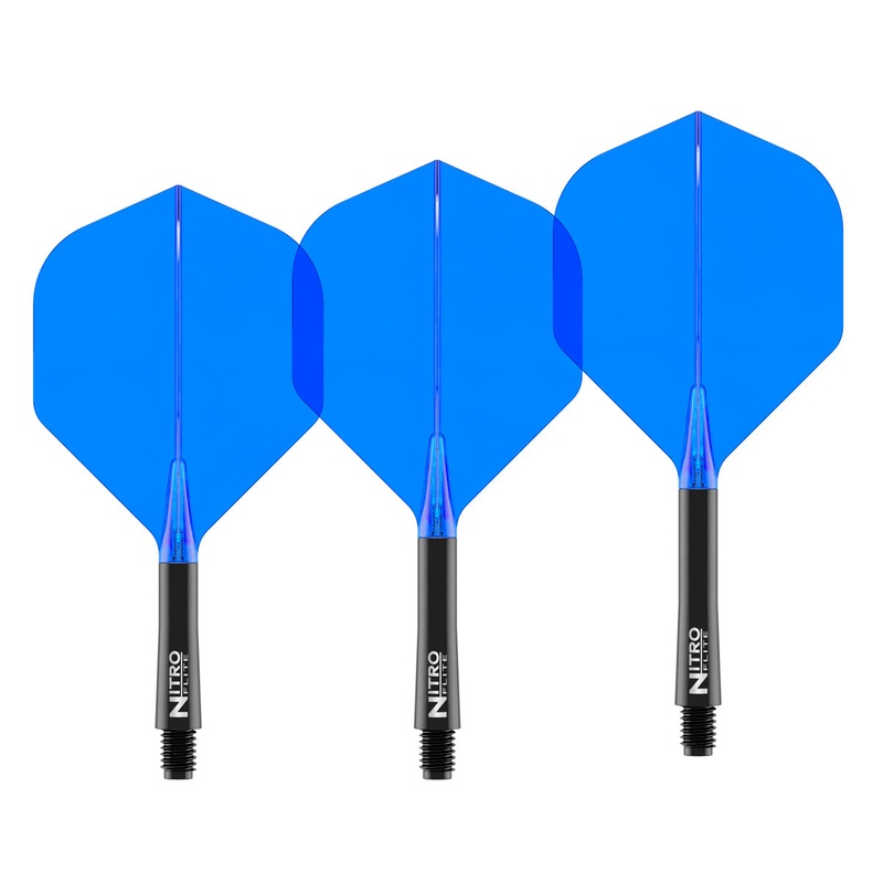Nitro Flite Integrated Flight & Shaft Black & Blue No2 by Red Dragon Short