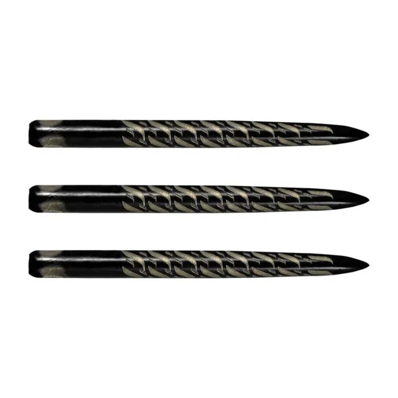One80 Aztec Style D Steel Tip Points Black 34mm
