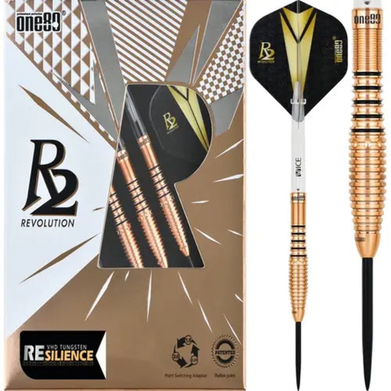 One80 R2 Interchange RE-Silience 23 gram 90% Tungsten Steel Tip Dart Set