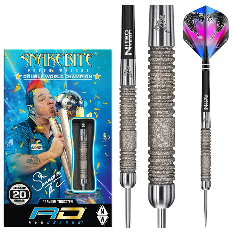 Peter Wright Euro 11 Element 90% Tungsten Steel Tip Darts by Red Dragon 20 Gram