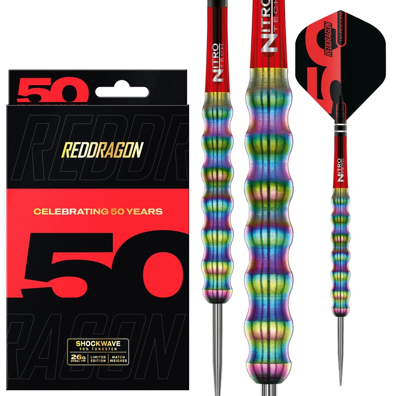 Red Dragon Shockwaves 90% Tungsten Steel Tip Darts 26 Gram