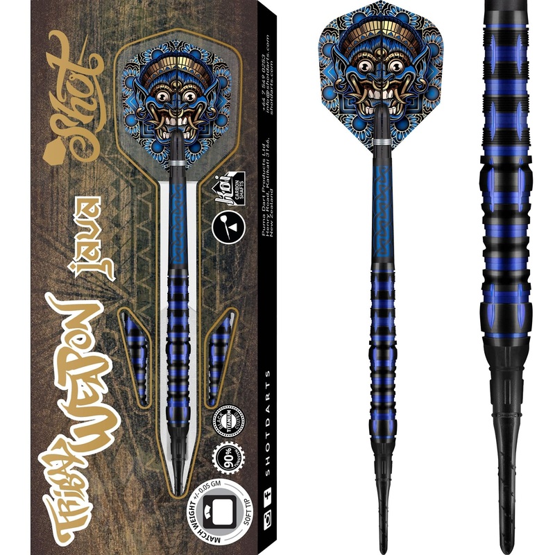 Shot Tribal Weapon Darts – Soft Tip – 90% Tungsten – Java 18g