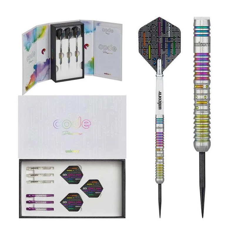 Unicorn Chris Dobey Code 90% Tungsten Steel Tip Darts 21 GRAM